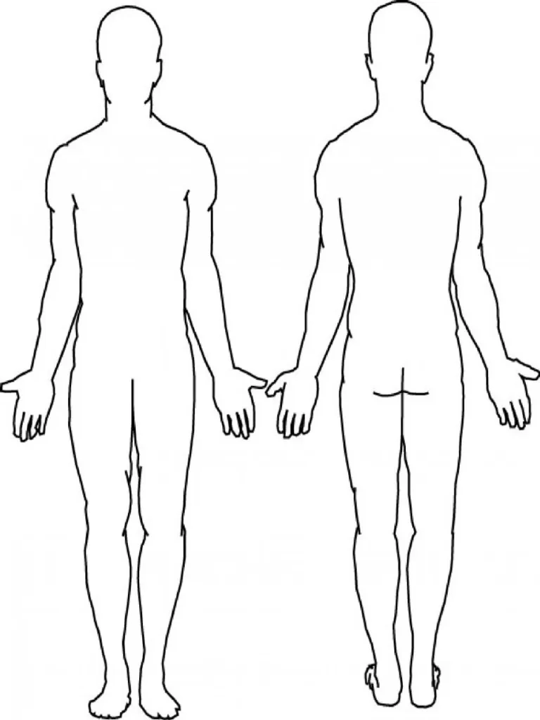 Blank Body Outline Printable