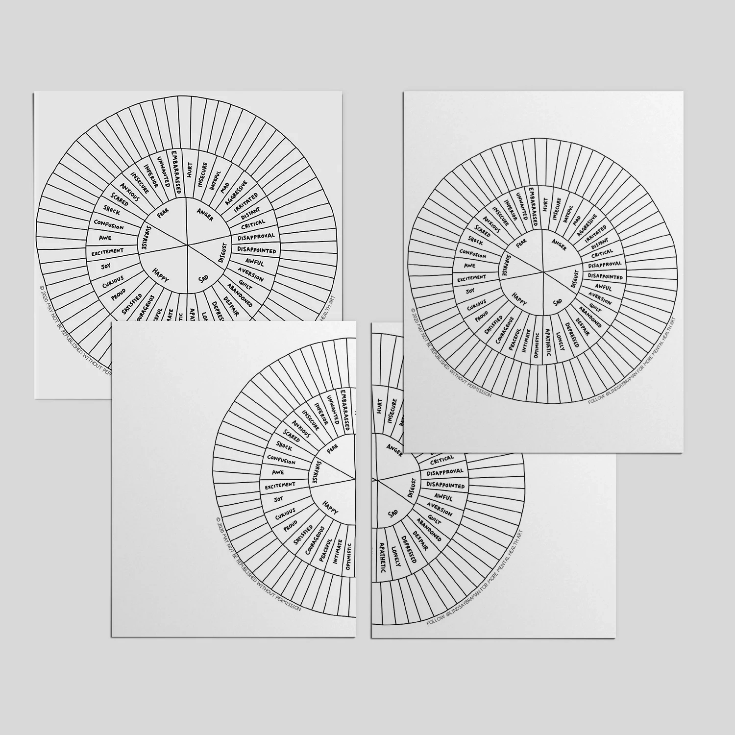 Blank Feelings Wheel Printable Pdf