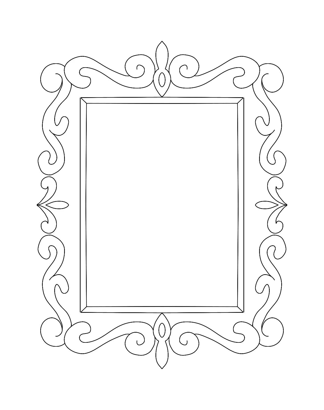 Printable Blank Picture Frame