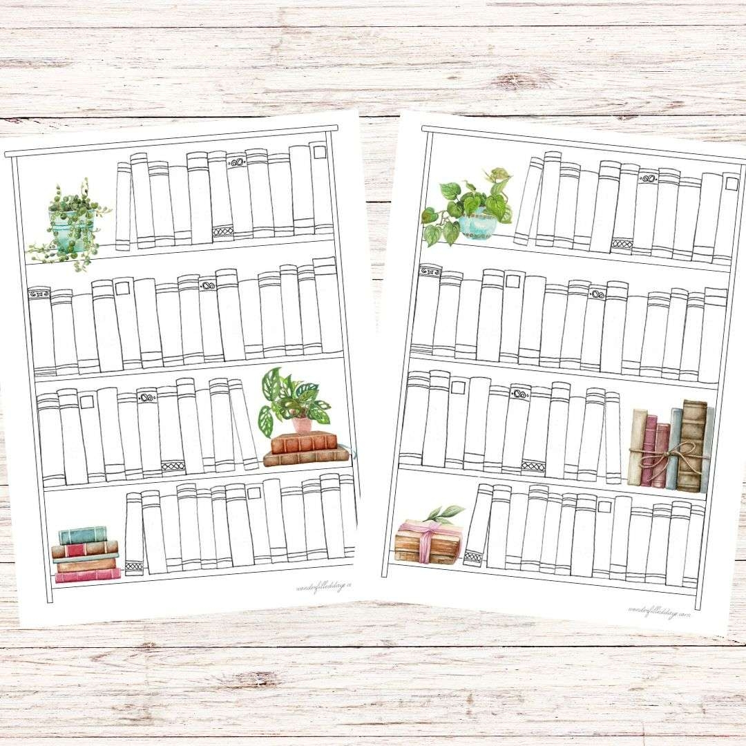 Blank Bookshelf Printable