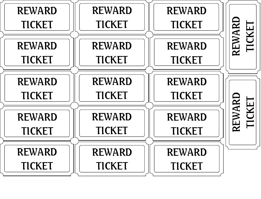 Printable Reward Tickets