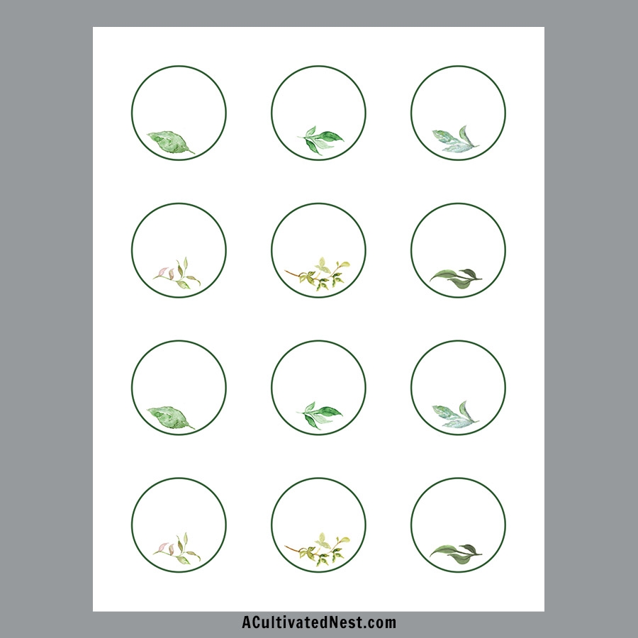 Blank Printable Round Labels