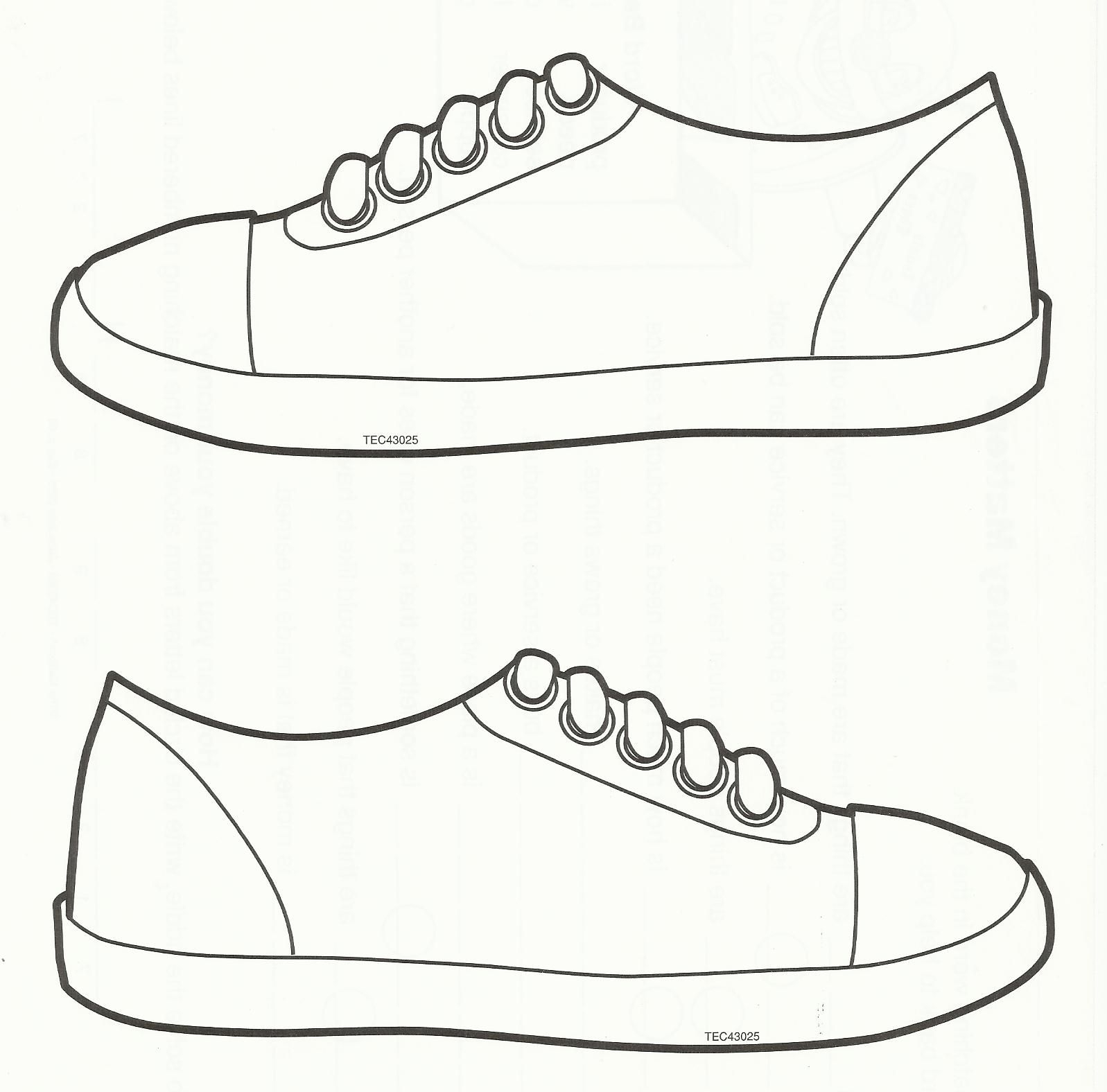Printable Blank Shoe Template