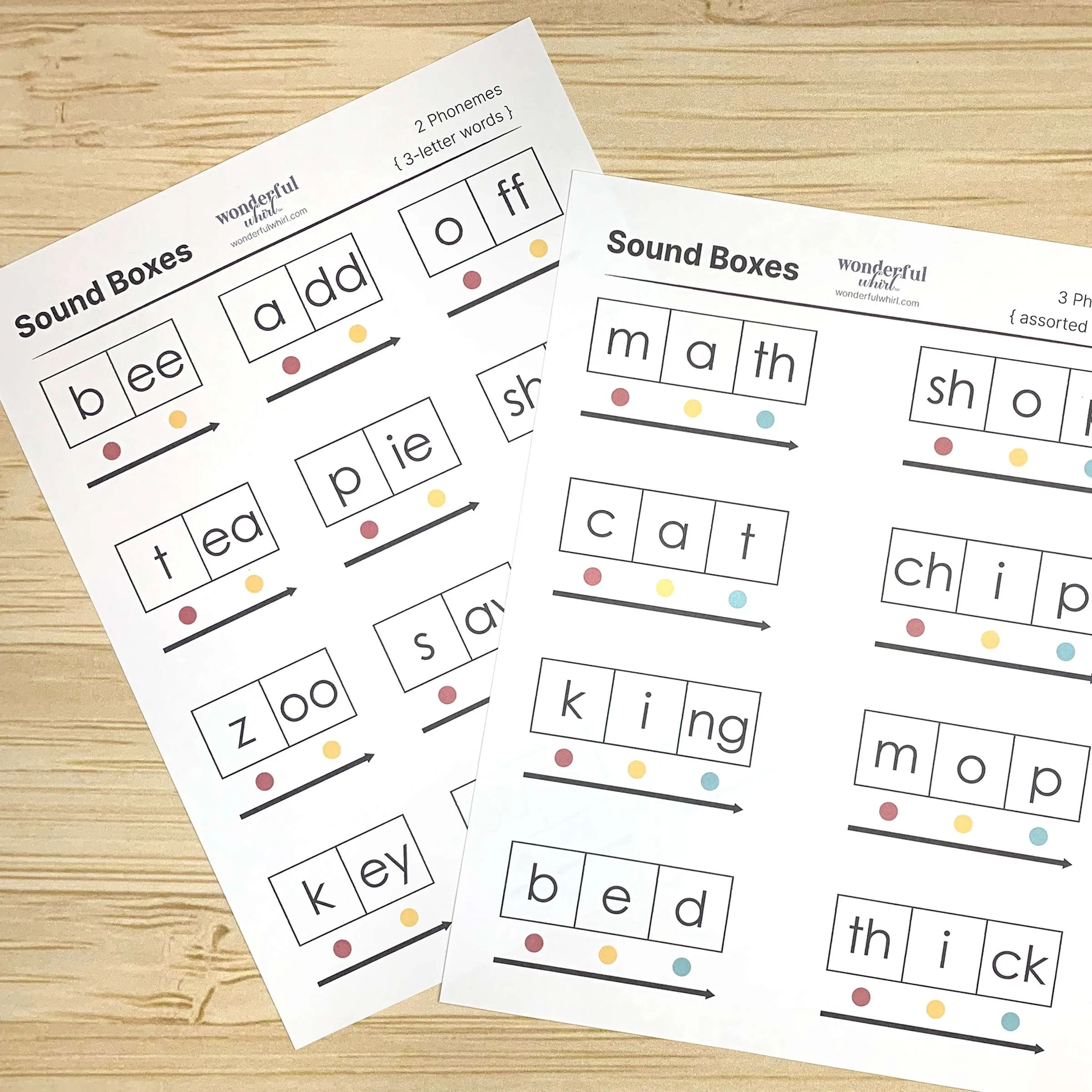 Printable Sound Boxes Wonderful Whirl