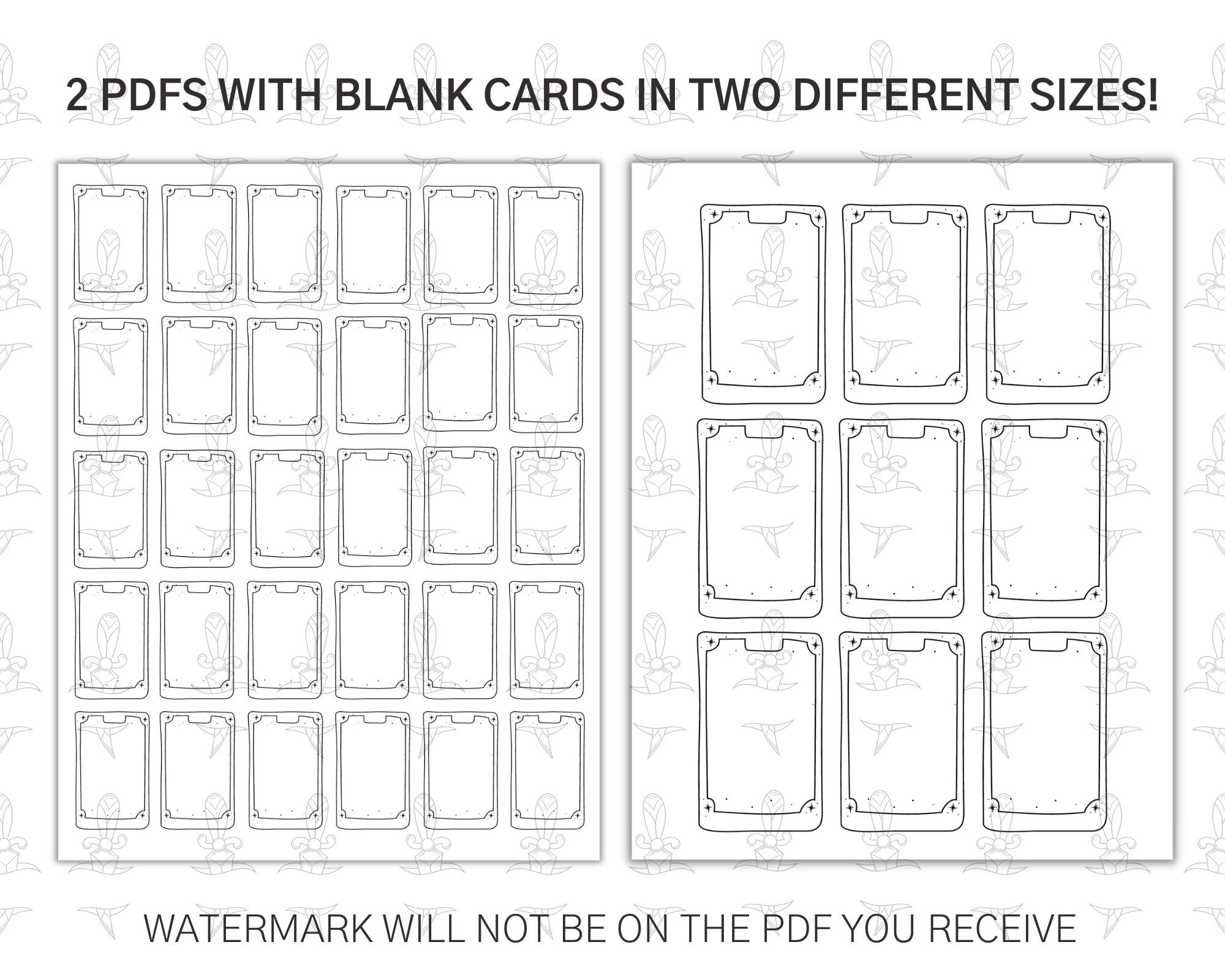 Blank Printable Tarot Cards