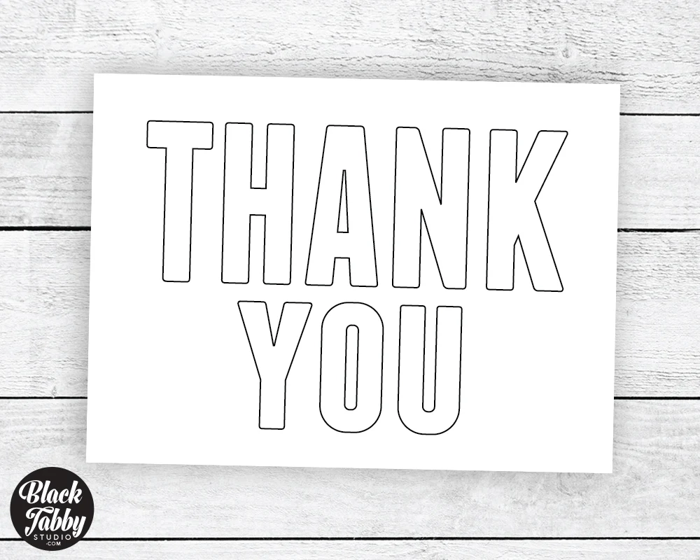 Printable Thank You Cards amp Greeting Cards Black Tabby Studio