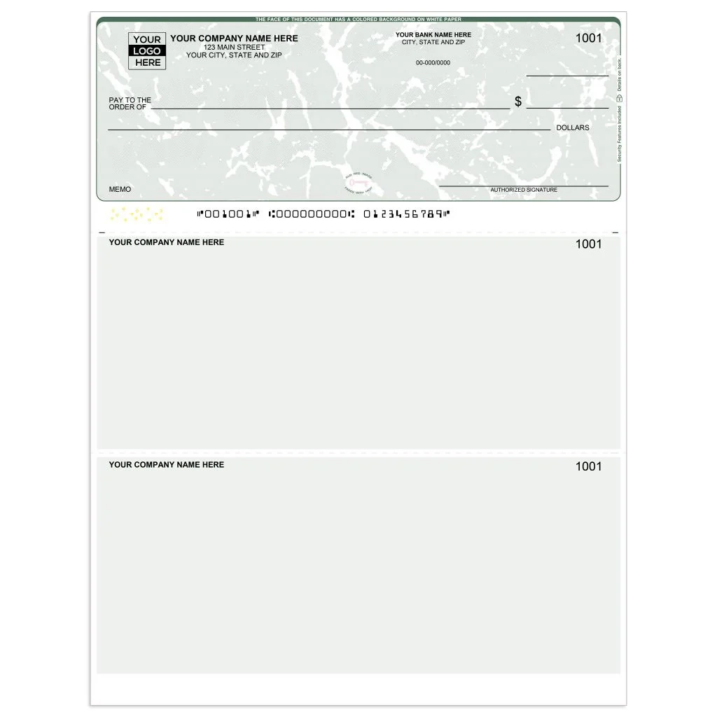 Quickbooks Software QuickBooks Business Checks 500 Green Voucher 