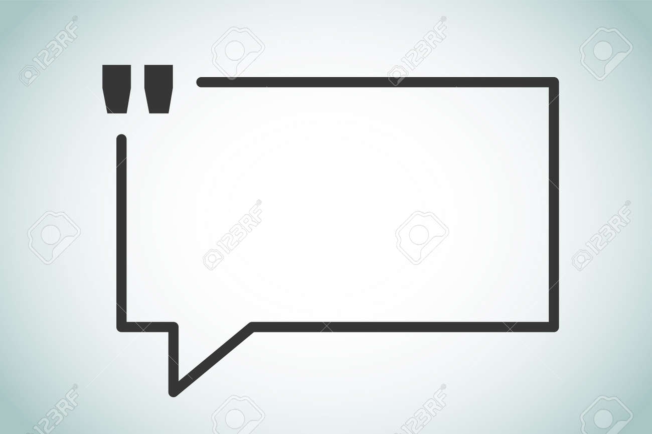 Quote Bubble Vector Blank Template Quote Bubble Icon Empty 