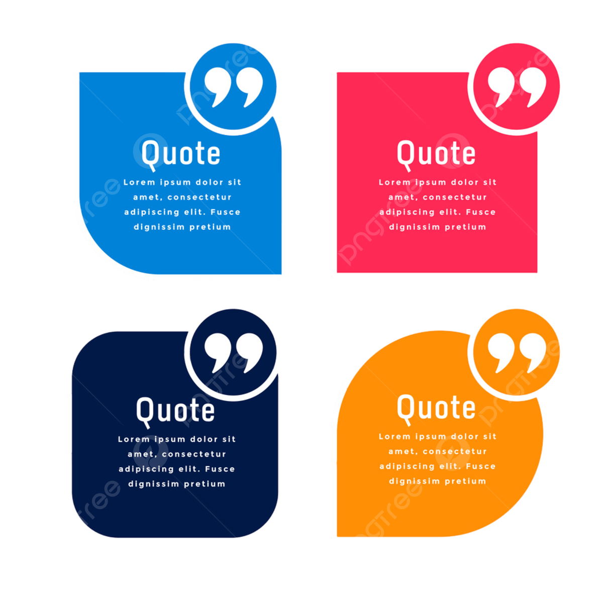 Printable Blank Pull Quote Shapes