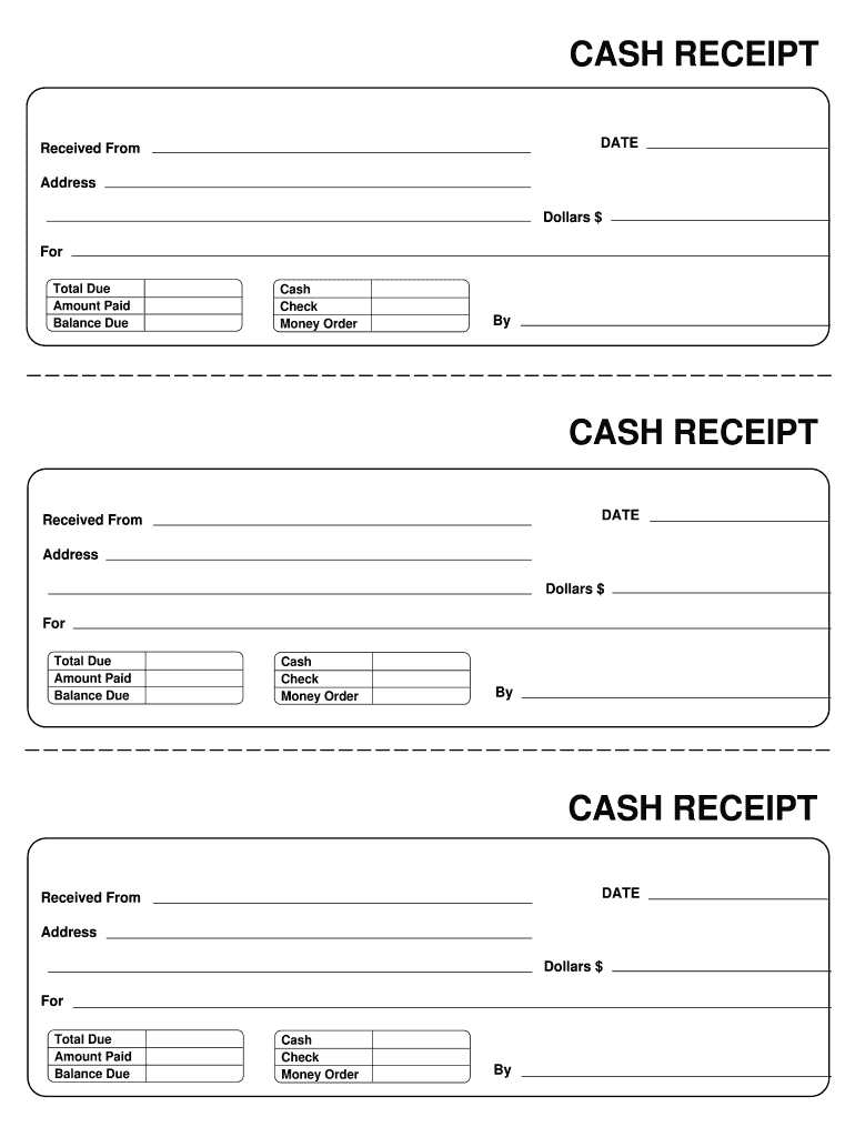 Receipt Template Fill Online Printable Fillable Blank 