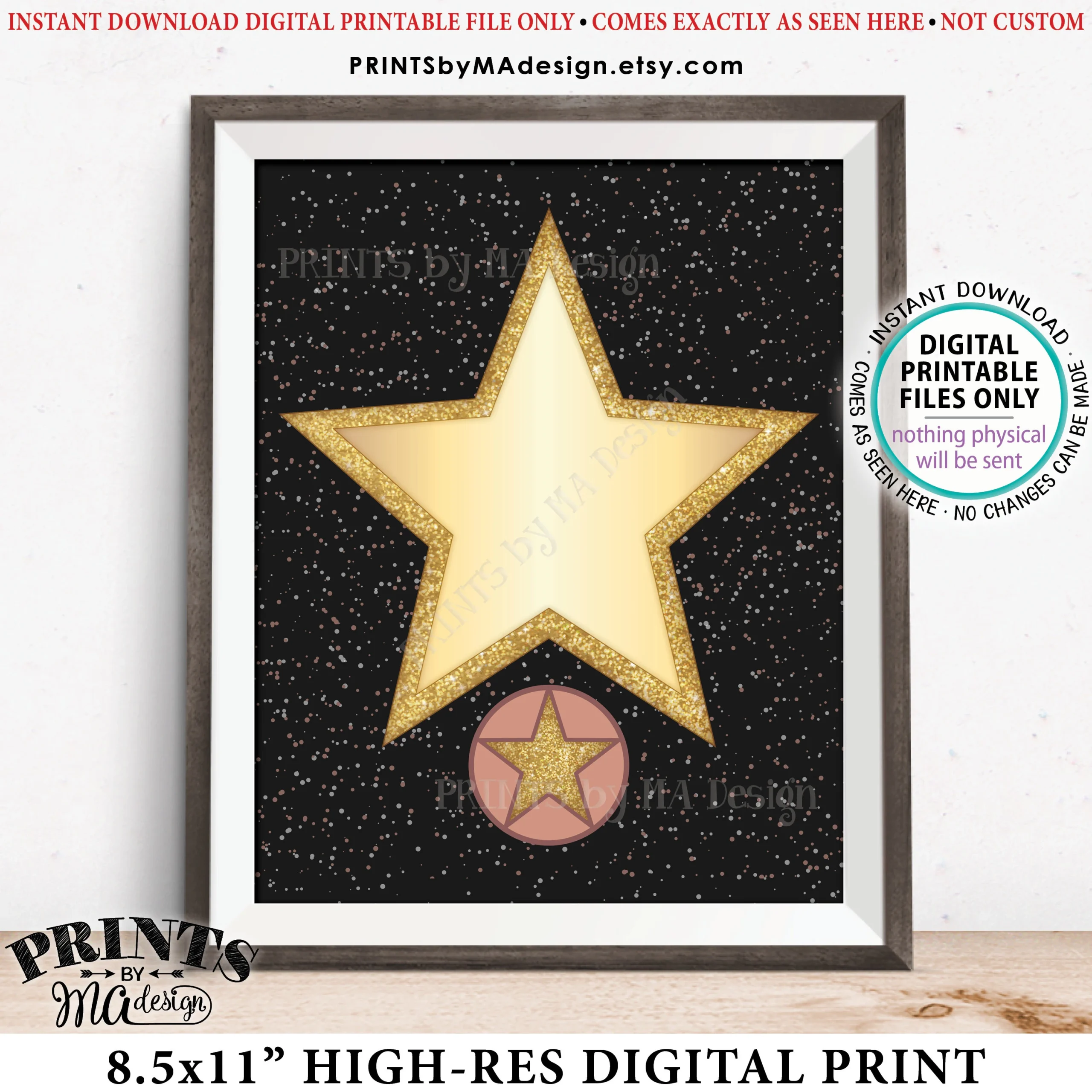 Printable Blank Hollywood Stars