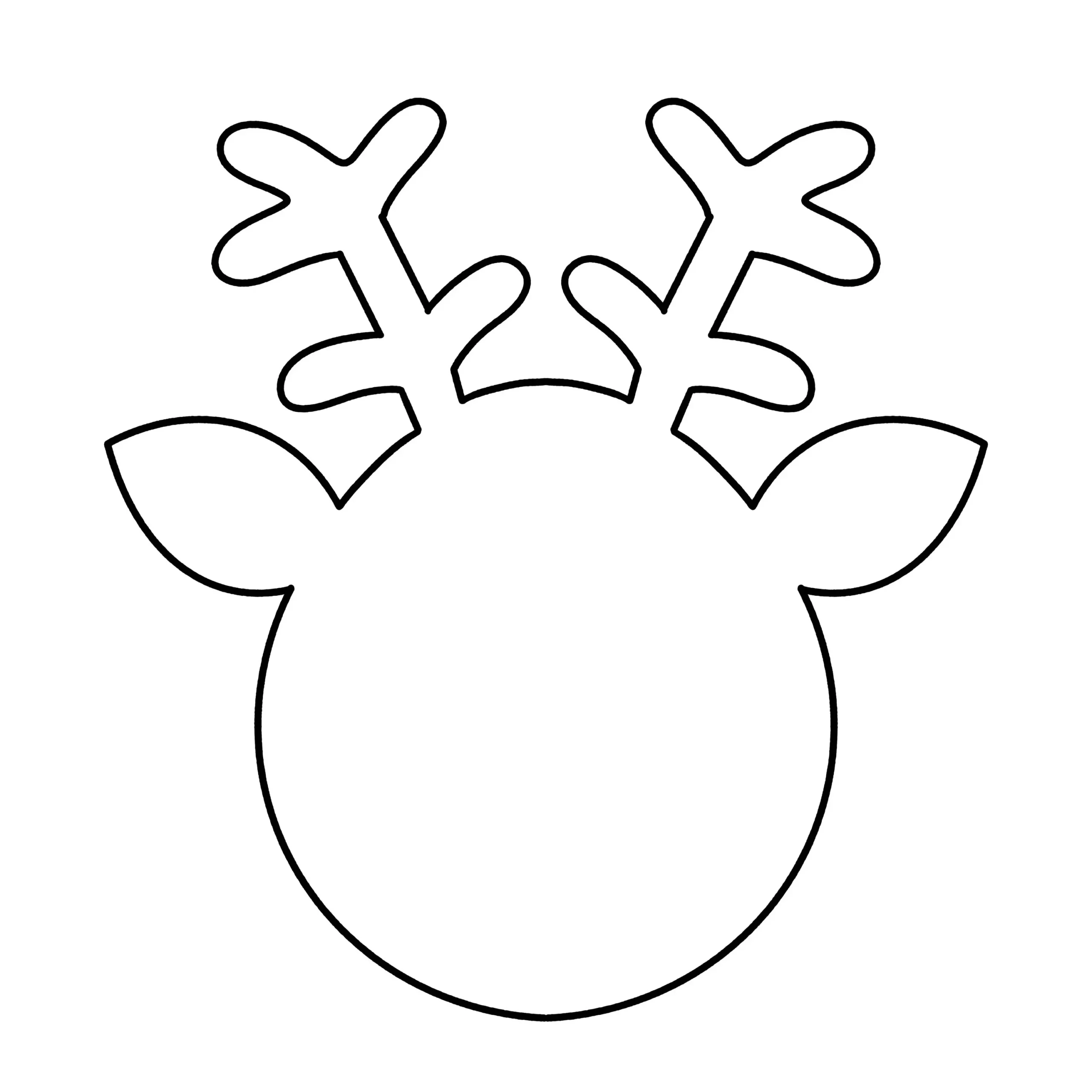 Reindeer Outline Etsy