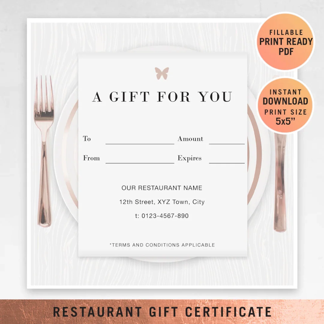 Printable Blank Food Voucher Template