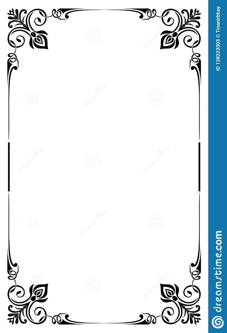 Restaurant Menu Card Frame Template Stock Vector Illustration Of 