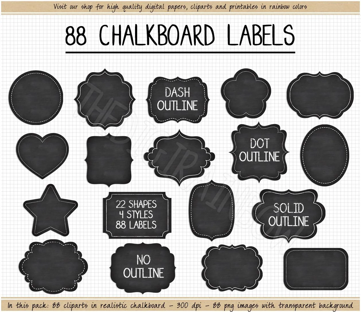 Blank Printable Chalkboard Gift Tags