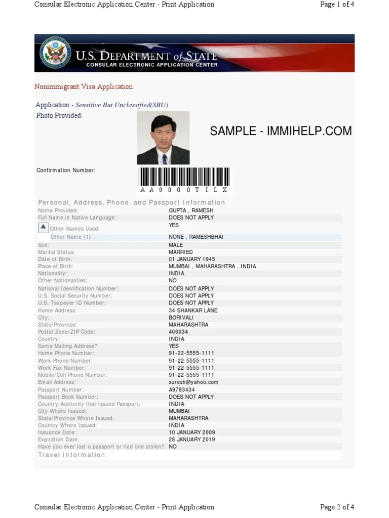 sample ds 160 form us visa application pdf travel visa zip code