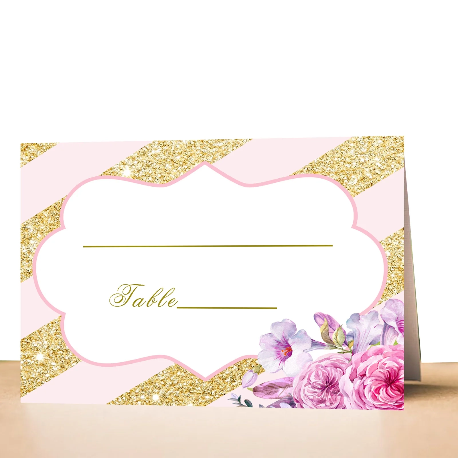 Seating Cards Blush Pink Gold Wedding Birthday Party Printable 