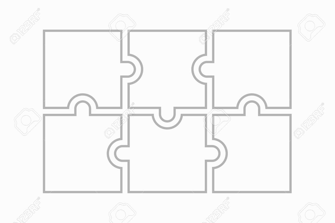 Sechs Leere Puzzleteile Puzzle F r Web Informations Oder 