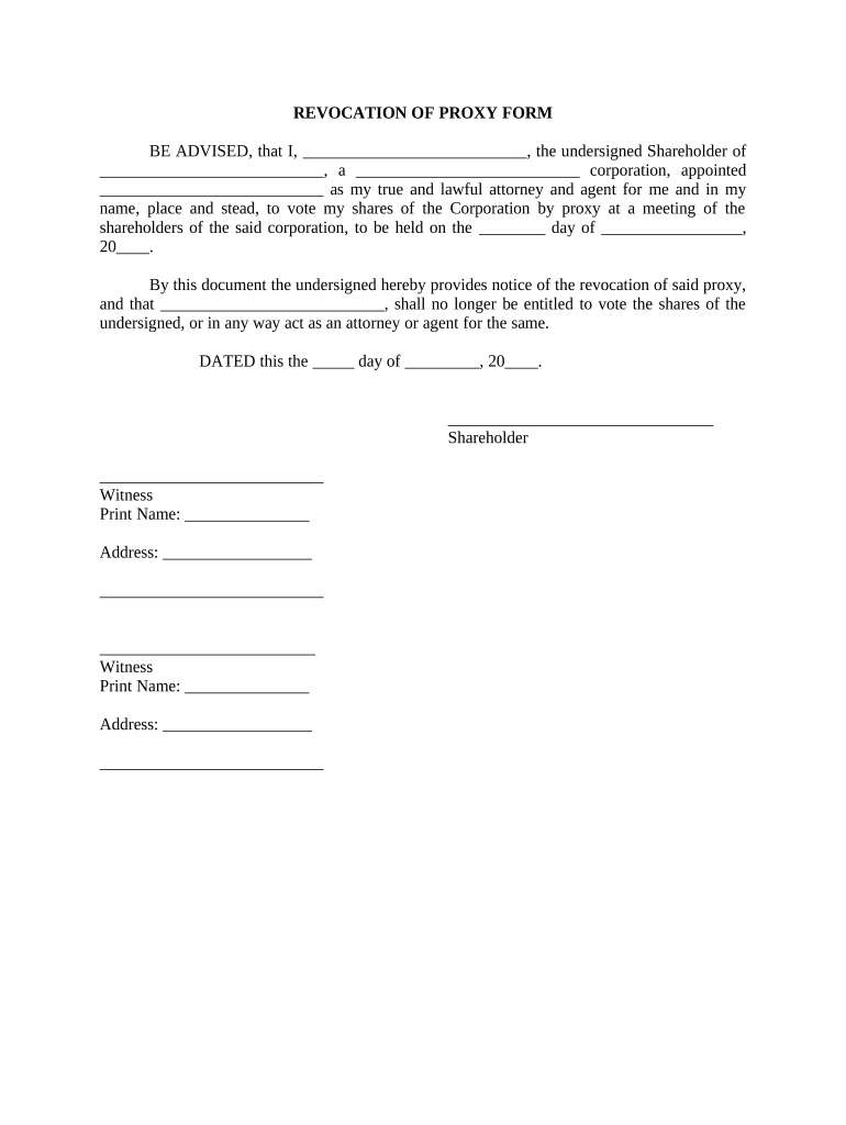 Simple Proxy Form Template Pre built Template AirSlate SignNow