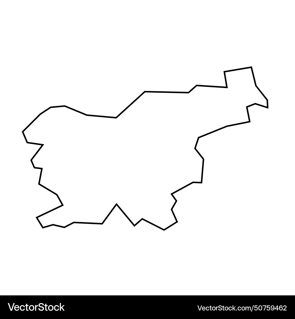 Blank Printable Map Sloven