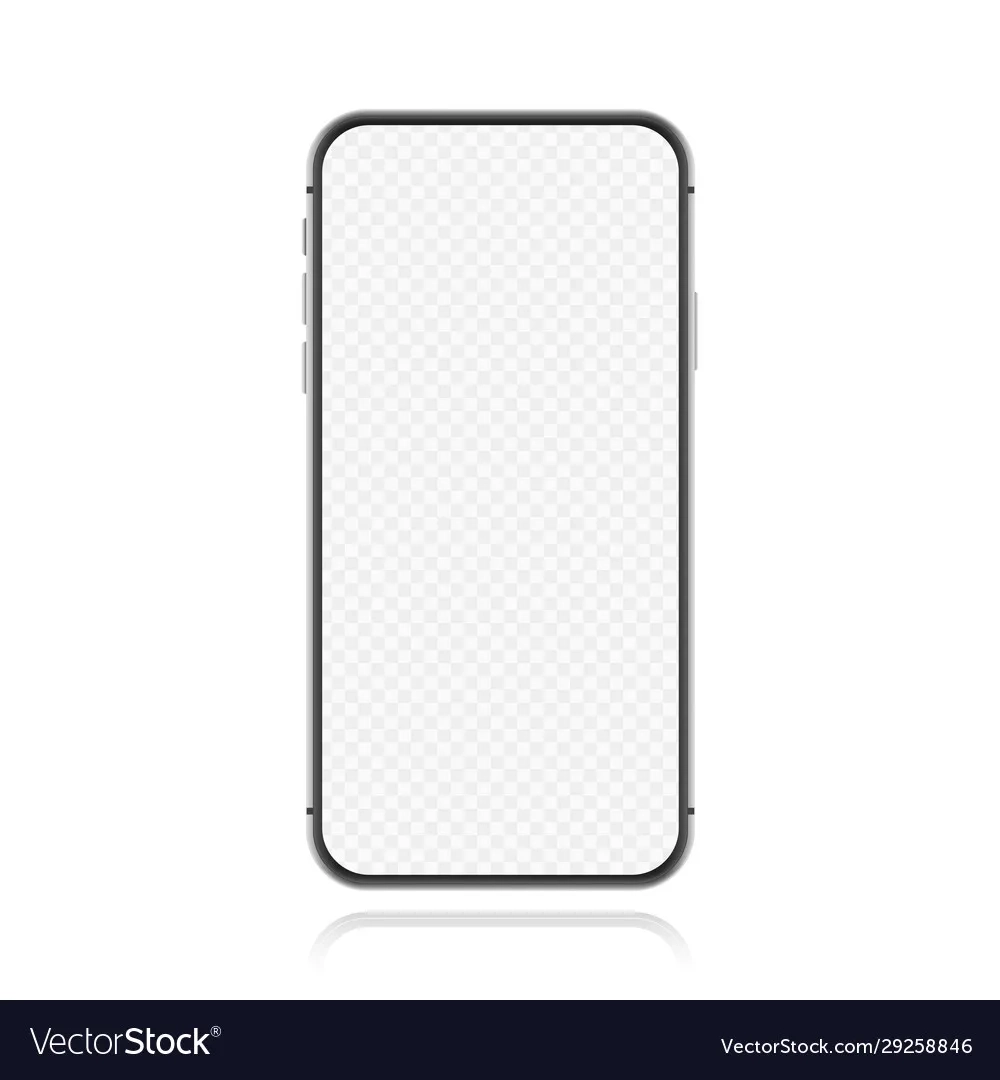 Smartphone Blank Screen Mockup Royalty Free Vector Image
