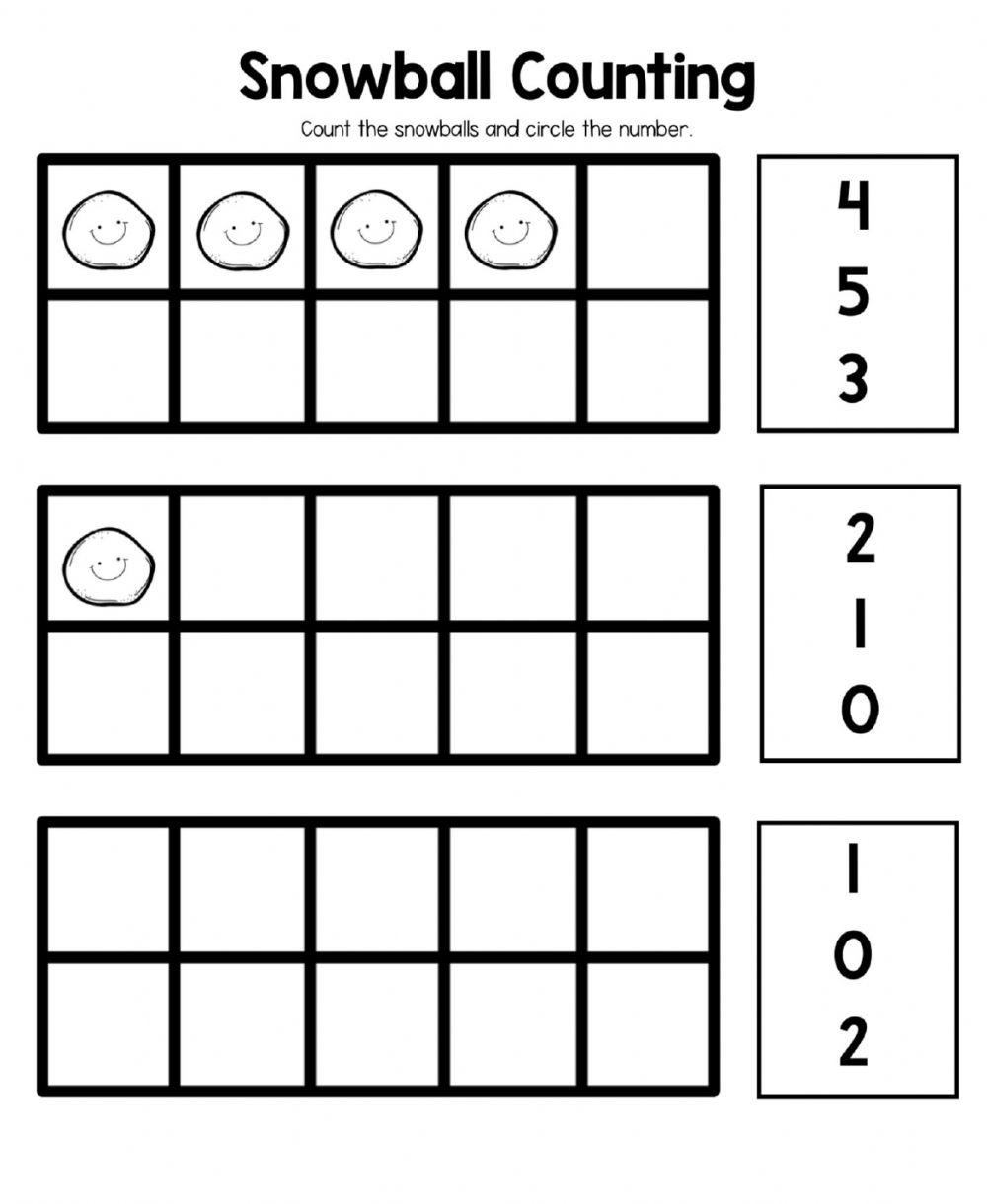Snowball Count Free Interactive Worksheets 6383460