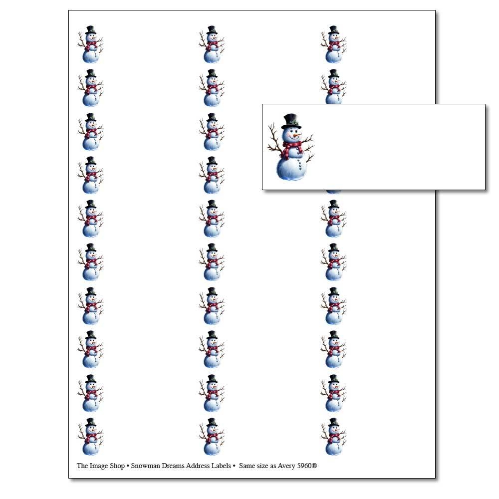 Free Printable Blank Snowman Labels