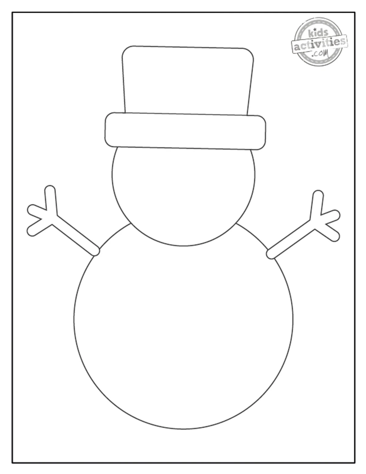 Snowman Blank Printable