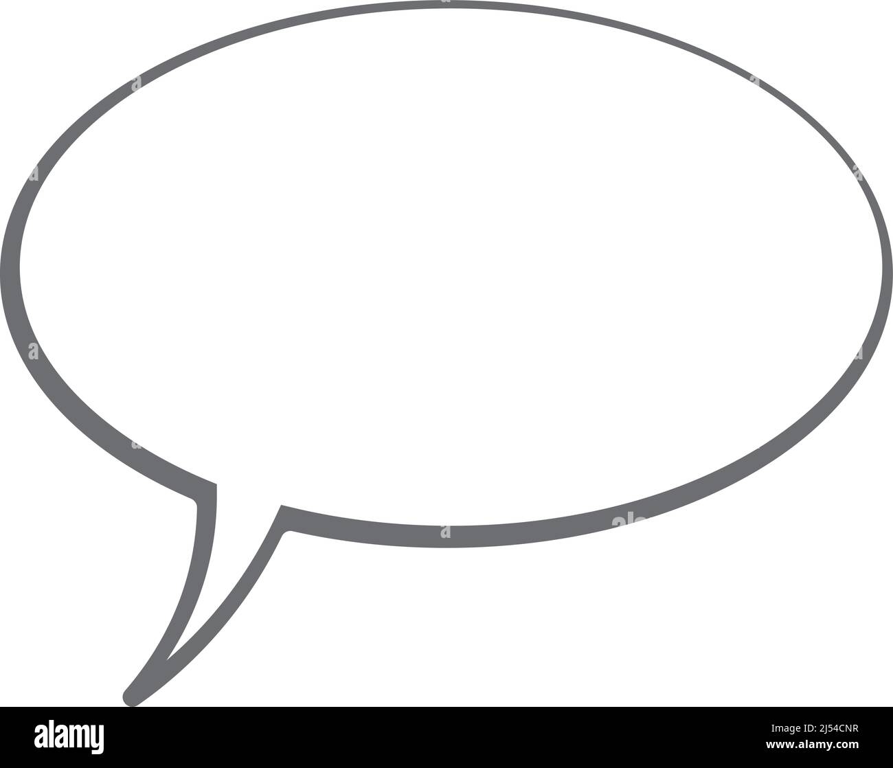 Speech Bubble Template Blank Message Comic Balloon Stock Vector 