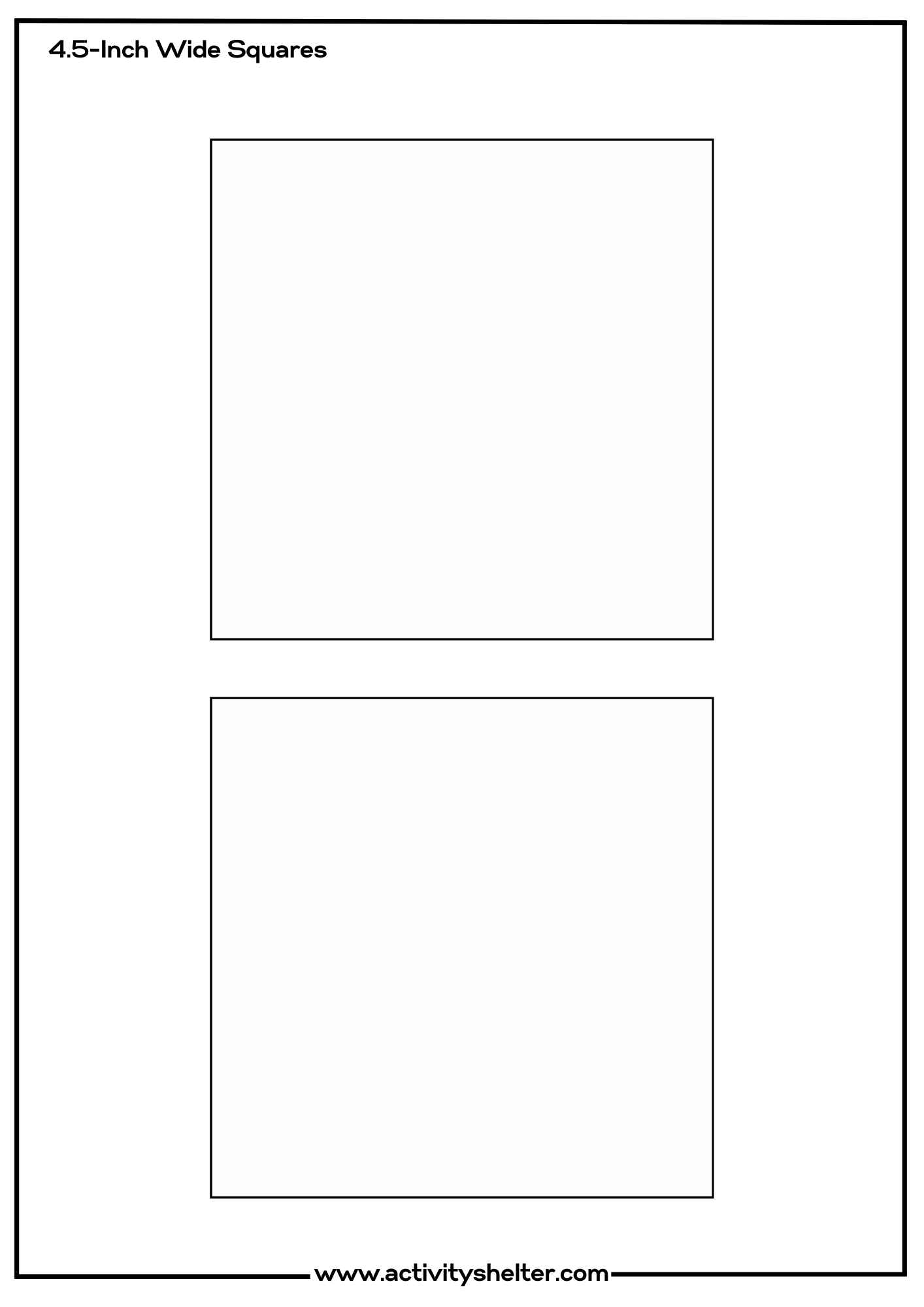 Blank Four Square Template Printable