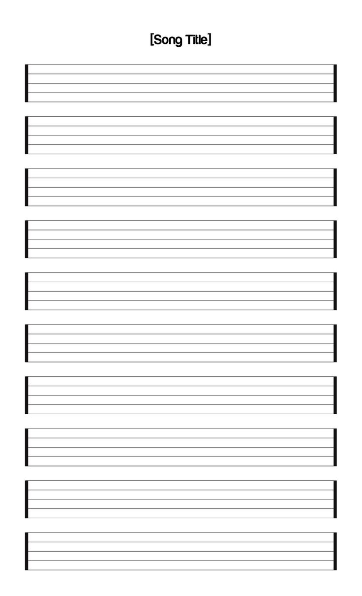 Printable Music Sheet Blank