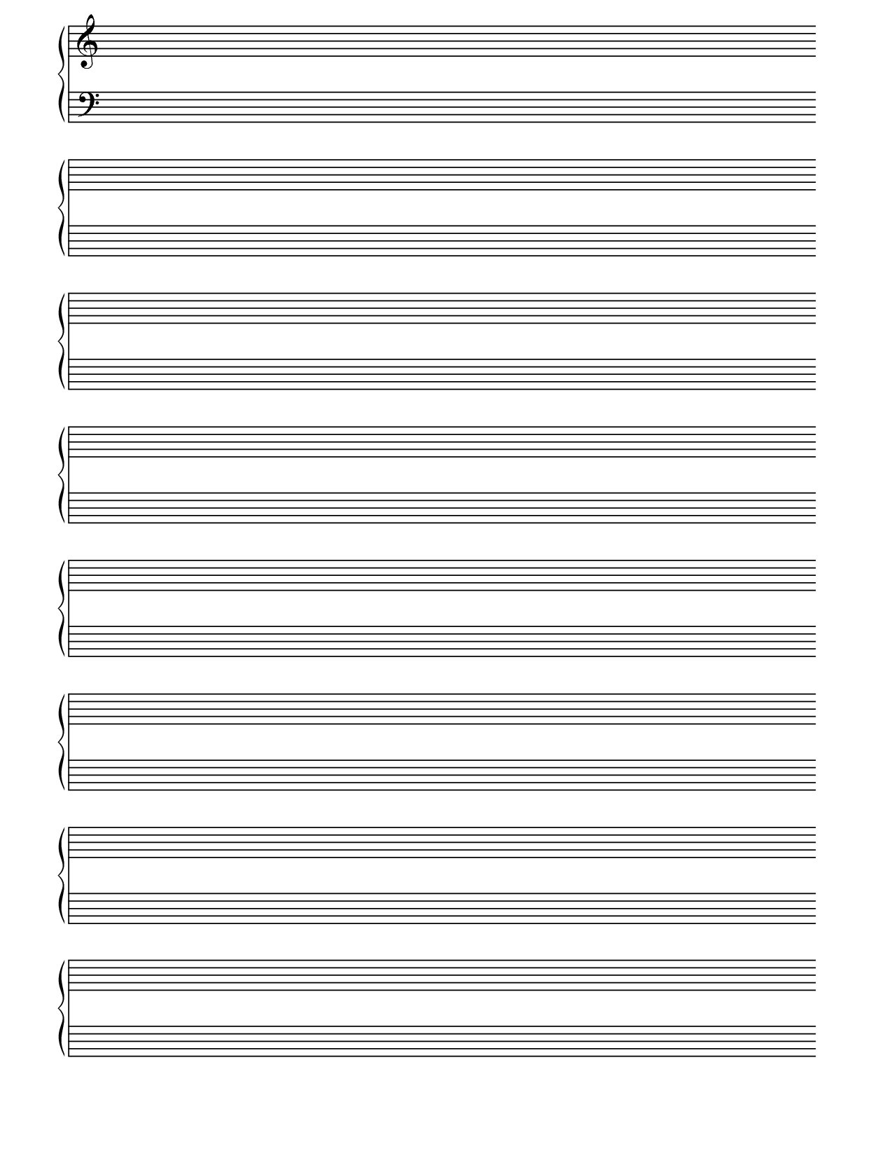 Blank Sheet Music Piano Printable