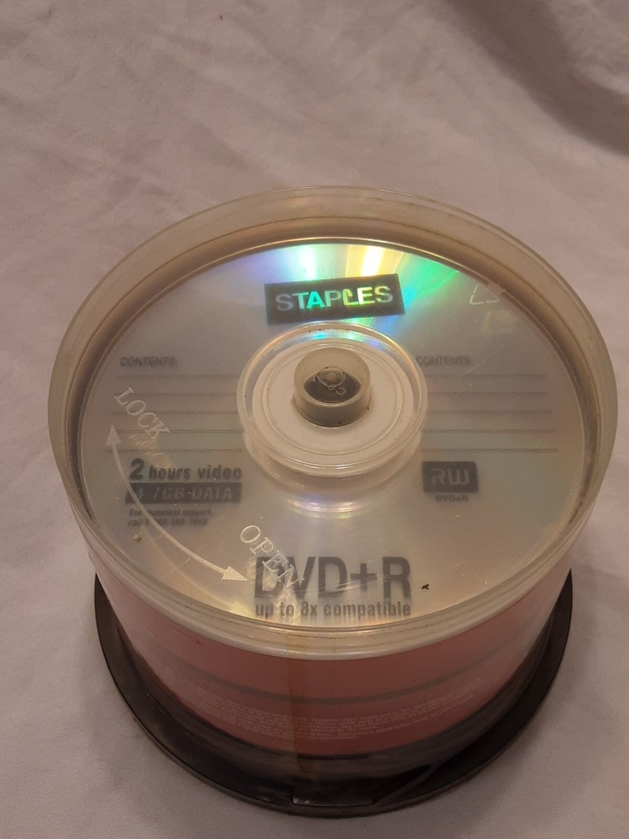 Staples Brand 50 Pack Spindle Printable Dvd r 13164 2 Staples 