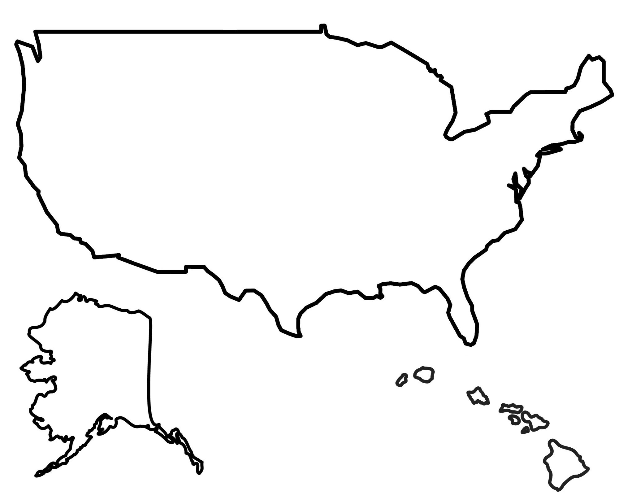 Us States Map Printable Blank