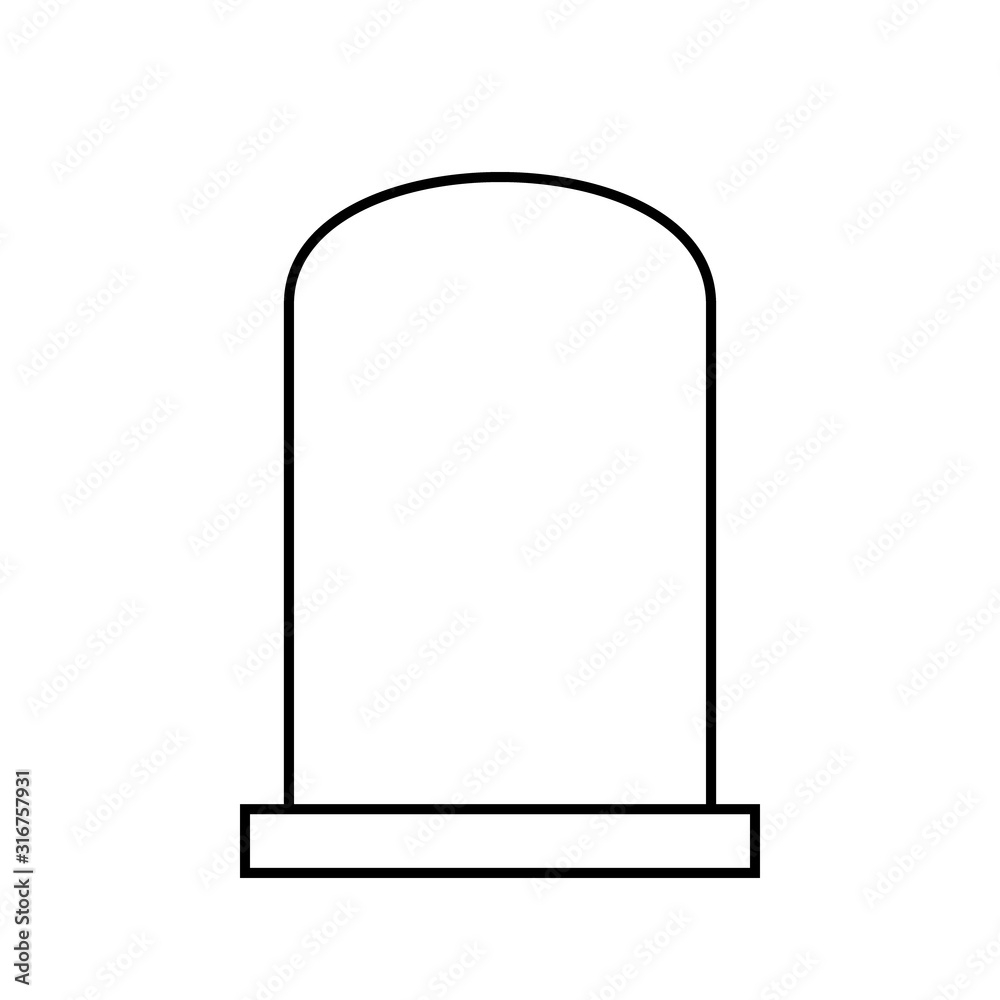 Stock Vektorgrafik Blank Headstone Outline Icon Clipart Image 
