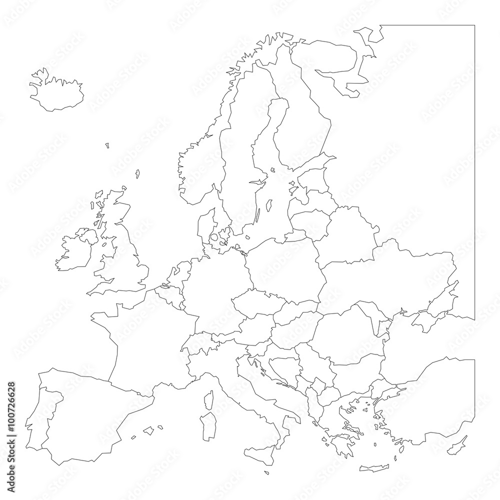 European Map Blank Printable
