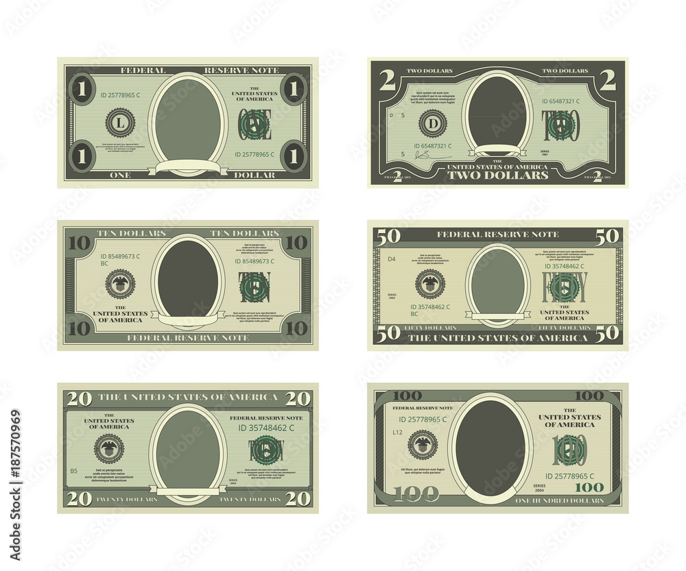Stock Vektorgrafik Template Of Fake Money Vector Pictures Of 