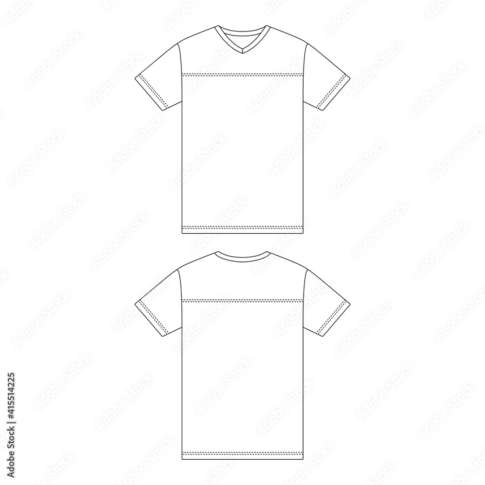 Stock Vektorgrafik Template V Neck Football Jersey Vector 