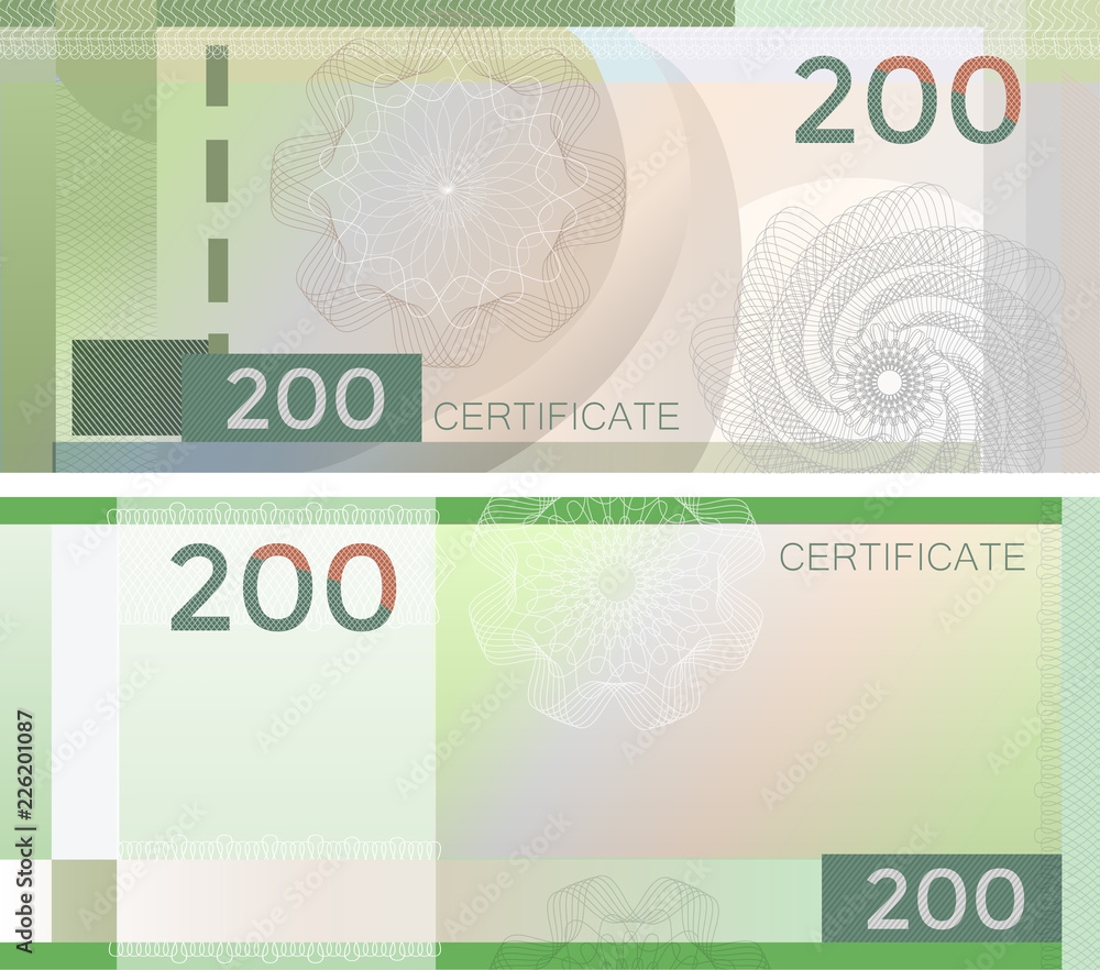 Printable Blank Money Templates Green