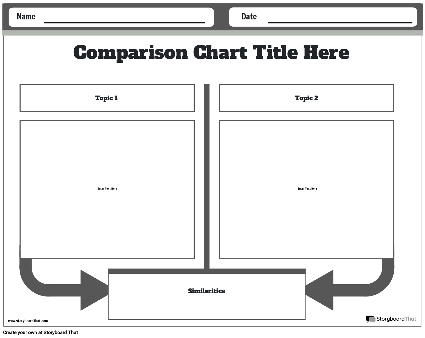 Storyboard That Free Comparison Chart Templates For 2025