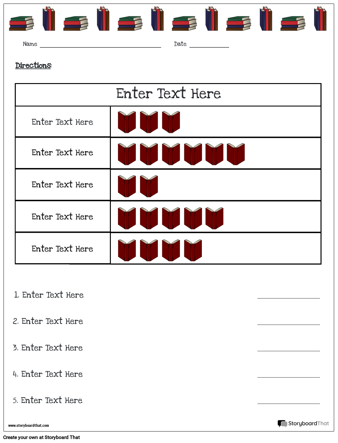 Storyboard That Free Pictograph Worksheets For Teachers