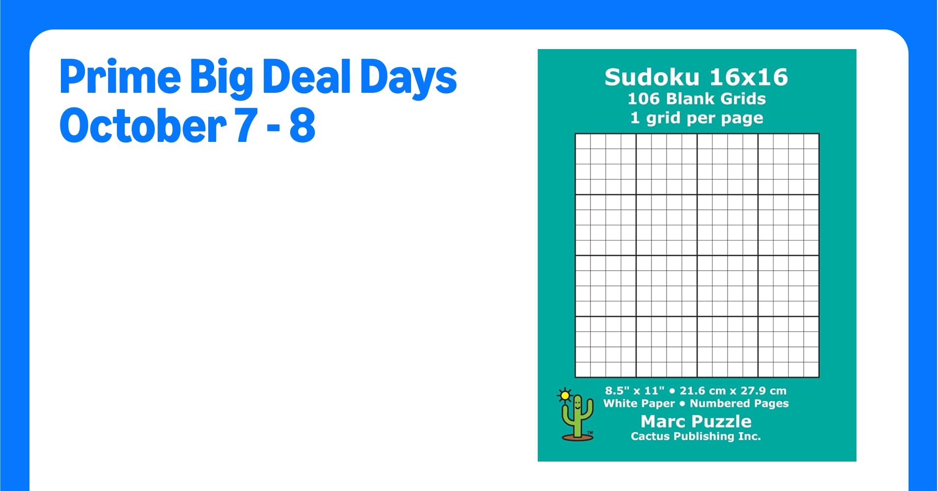 Sudoku 16x16 106 Blank Grids 1 Grid Per Page 8 5 X 11 216 X 