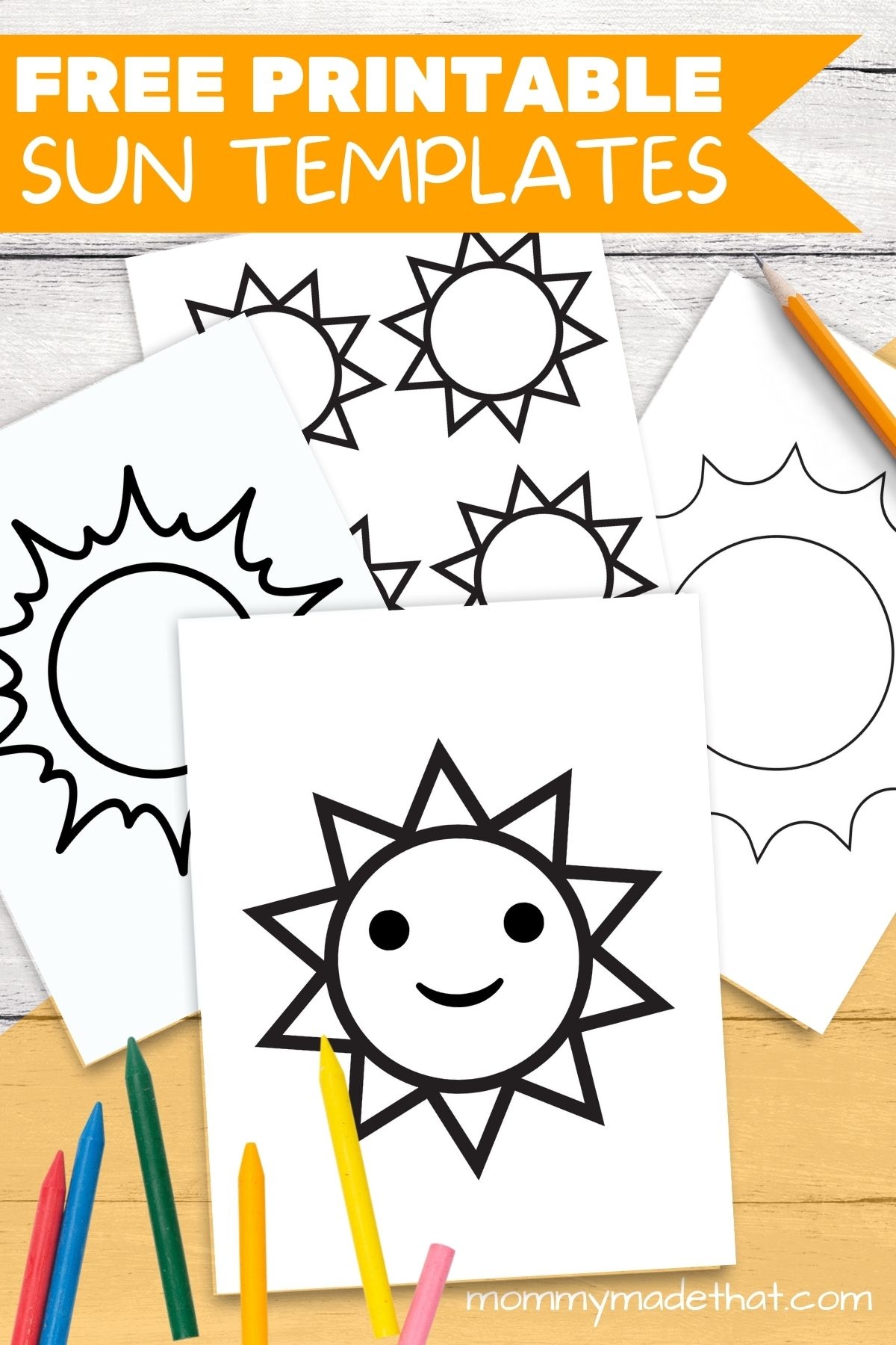 Free Printable Blank Pictures Sun