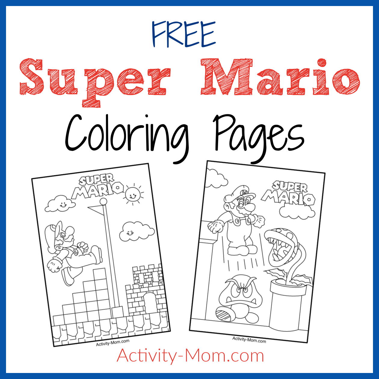 Blank Mario Printable