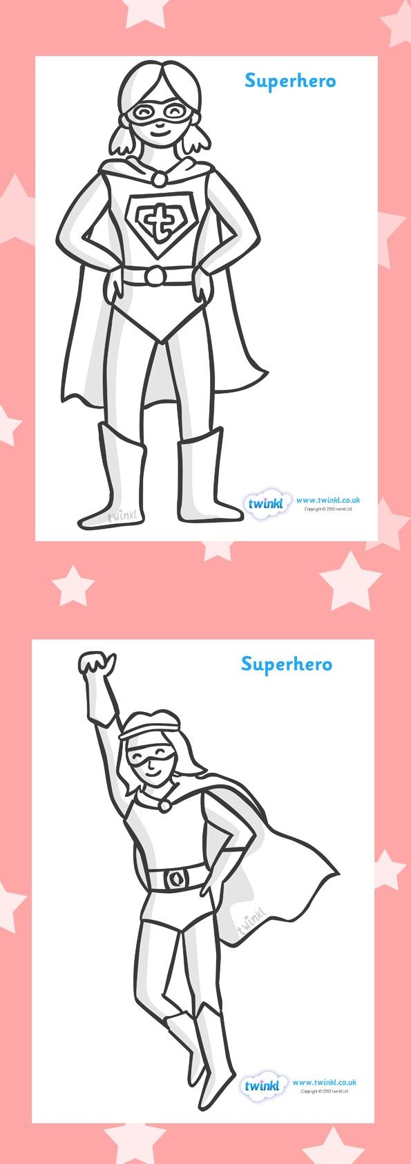 Superhero Printables Blank