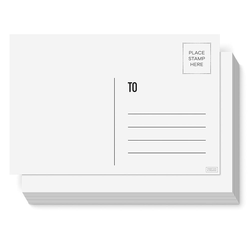 Sweetzer amp Orange Blank Postcards For Mailing 60 White 4 X 6 