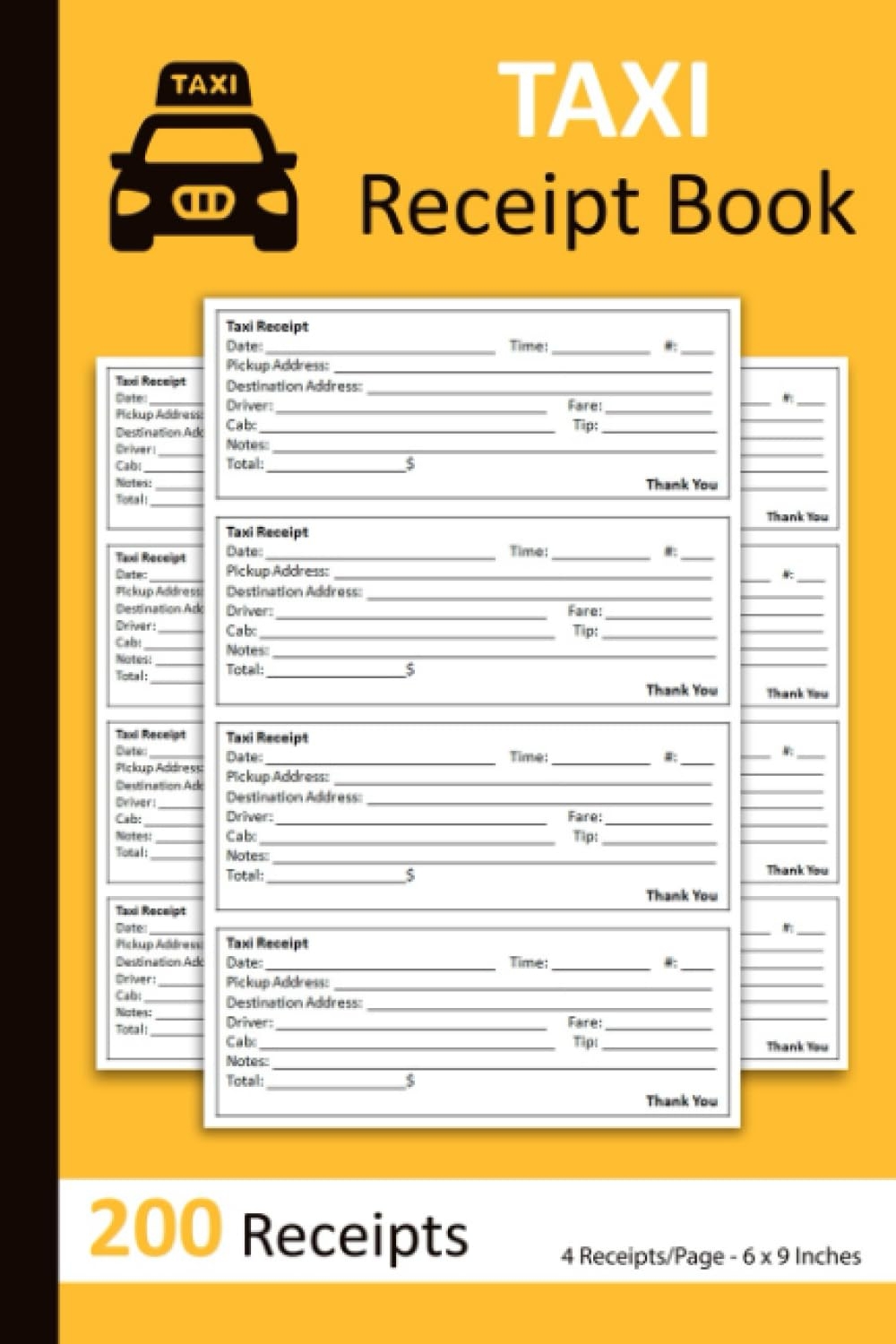 Taxi Receipt Book Blank Taxi Trip Fare Receipts 200 Receipts 4 Receipts Page Publishing Lkhni Ra Amazon de Books