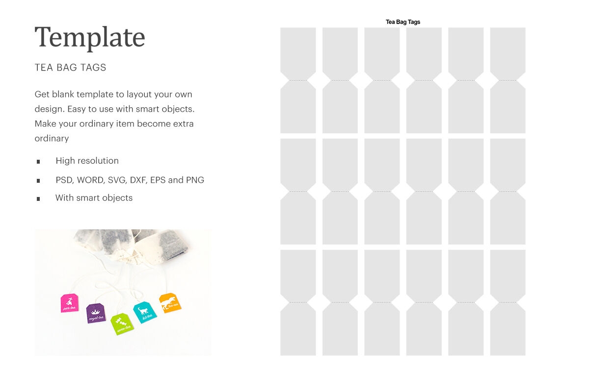 Printable Blank Tea Tags
