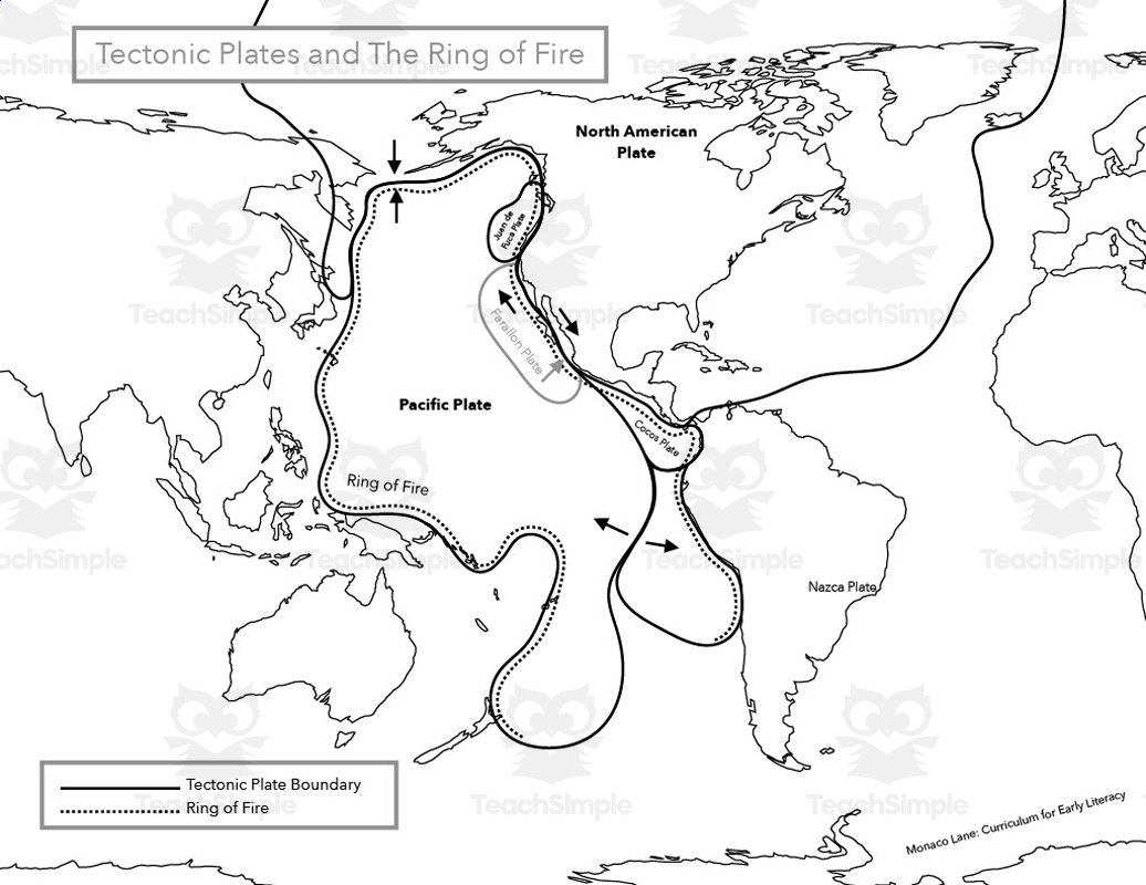 Printable Blank Tectonic Plate Map