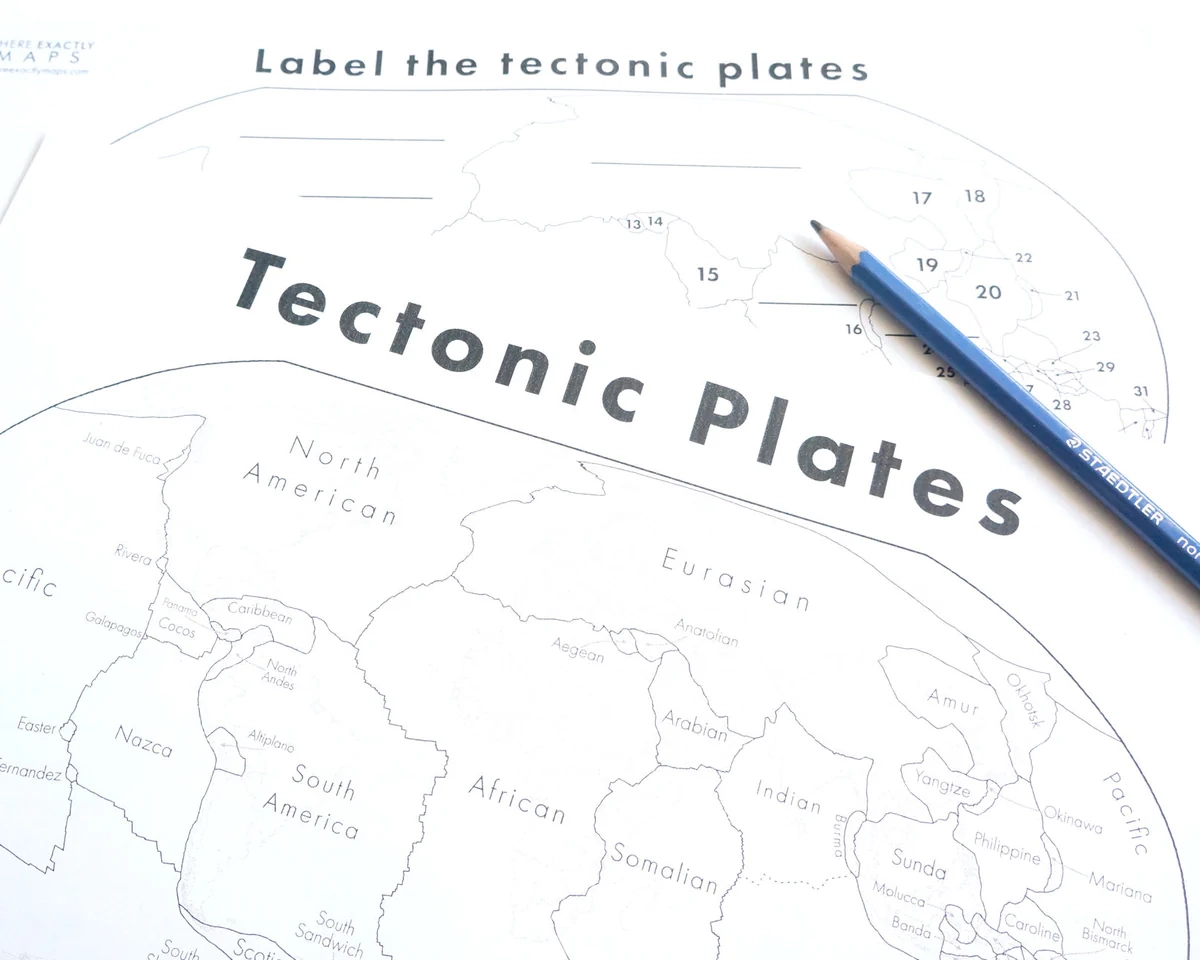 Blank Printable Plate Tectonics Map